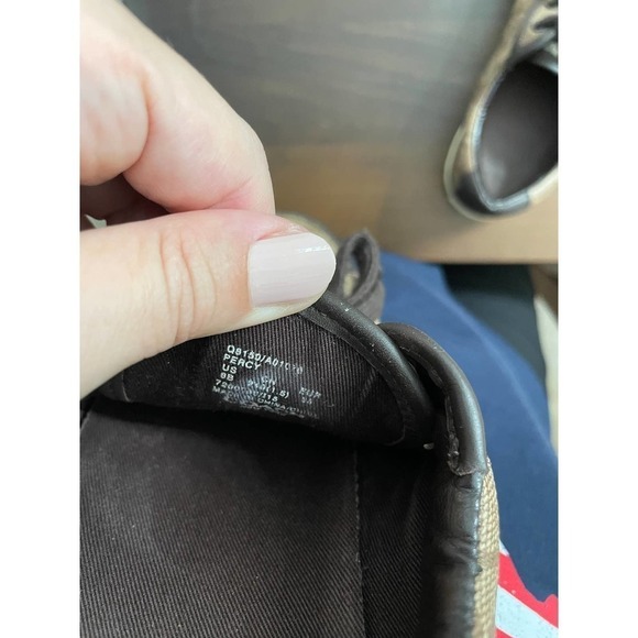 COACH Low Top Signature Sneaker Shoes Women's KHAKI Mahogany Size 8 - Picture 10 of 12